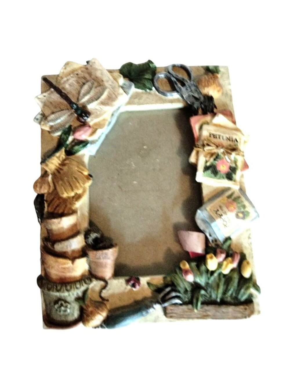 Garden Themed Picture Frame 3x5 Photo Small farmhouse Gardening Gift